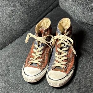 Converse Multicolor High-Top Sneakers women’s size 9 men’s size 7.